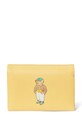 Шкіряний гаманець Polo Ralph Lauren лицьова шкіра жовтий 427971201