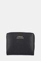 Kožená peněženka Tommy Hilfiger přírodní kůže černá AW0AW17499