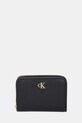 Calvin Klein portfel skórzany skóra licowa czarny LV04F1064G