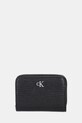 Calvin Klein portfel skórzany skóra licowa czarny LV04F1067G