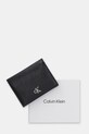 Calvin Klein etui na karty skórzane czarny LV04F1068G