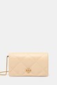 Kožená kabelka Tory Burch Kira Diamond Quilt usňová koža béžová 158624.700