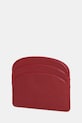 A.P.C. portacarte in pelle porte-cartes demi-lune PXCCK.F63270 rosso AW25