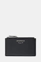 Usnjena denarnica Emporio Armani Zrnato usnje črna EW003035.AF19568