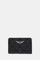 ZADIG&VOLTAIRE etui na karty skórzane aplikacja czarny LWSG03689