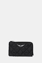 Кожаный чехол на карты ZADIG&VOLTAIRE аппликация чёрный LWSG03680