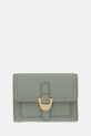 Coccinelle portofel de piele COCCINELLECAMPUS piele verde E2.RFF.11.F0.01