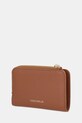 Coccinelle portfel skórzany COCCINELLE C-ME E2.SSL.11.D1.21 brązowy AW25