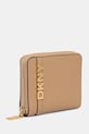Шкіряний гаманець Dkny R521KM25 бежевий AW25
