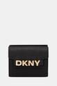 Кожен портфейл Dkny гладка кожа черен R52ZKM22