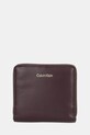 Πορτοφόλι Calvin Klein λείο δέρμα μπορντό LV04F1044G