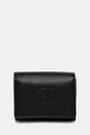Гаманець Calvin Klein імітація лицьової шкіри чорний LV04F1047G