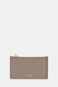 Calvin Klein portfel skórzany skóra licowa beżowy LV04F1076G