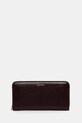 Calvin Klein portfel skórzany skóra licowa bordowy LV04F1093G