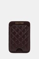 Calvin Klein etui na karty skórzane etui na karty bordowy LV04F1100G
