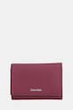 Calvin Klein portfel imitacja skóry licowej bordowy LV04F1117G