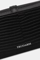 Δερμάτινο πορτοφόλι Trussardi μαύρο I618E200079N