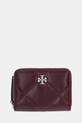Tory Burch portfel skórzany Kira Diamond Quilt skóra licowa bordowy 174397.500