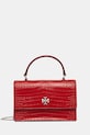 Kožená kabelka Tory Burch Kira Croc Mini Top přírodní kůže červená 174400.600