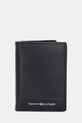 Tommy Hilfiger carcasă din piele husă de card negru AM0AM13511