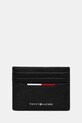 Δερμάτινη θήκη για κάρτες Tommy Hilfiger μαύρο AM0AM13512