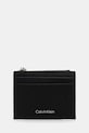 Calvin Klein portfel skórzany skóra licowa czarny LV04D1044G
