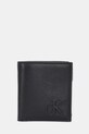 Δερμάτινο πορτοφόλι Calvin Klein λείο δέρμα μαύρο LV04G1074G