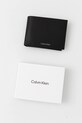 Шкіряний гаманець Calvin Klein чорний LV04D1045G