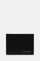 Kožené puzdro na karty Calvin Klein puzdro na karty čierna LV04D1104G