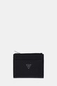 Кожен портфейл Guess MILANO гладка кожа черен SMMASL.LEA03