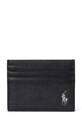 Polo Ralph Lauren etui na karty skórzane skóra licowa czarny 405931677