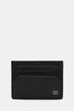 Kožené pouzdro na karty Tommy Hilfiger obal na karty černá AM0AM13707