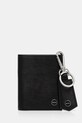BOSS portfel skórzany + brelok skóra licowa czarny 50552891