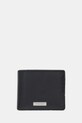 Calvin Klein portfel skórzany skóra licowa czarny LV04D1067G