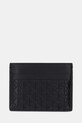 Usnjen etui za kartice Calvin Klein Prijazno od planeta črna LV04D1128G
