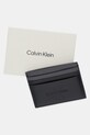 Kožené pouzdro na karty Calvin Klein černá LV04D1154G