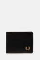 Fred Perry portfel imitacja skóry licowej czarny L7305