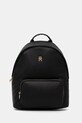 Ruksak Tommy Hilfiger imitacija zrnate kože crna AW0AW17652