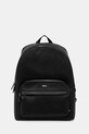 BOSS ghiozdan de piele uni negru 50548179