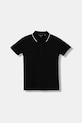 Guess polo bawełniane dziecięce bawełna czarny L4GP03.KAPY0.9BYA