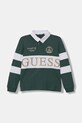 Guess longsleeve bawełniany dziecięcy wzorzyste brązowy L5YP01.KCNQ4.9BYA