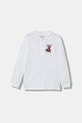 Хлопковый детский лонгслив Guess аппликация белый N5YP00.KADZ4.9BYA