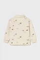 Mayoral polo bawełniane niemowlęce 2102.3D.Baby.9BYA beżowy AW25