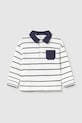 Mayoral tricou polo pentru copii bumbac alb 2103.3F.Baby.9BYA