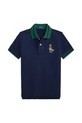 Polo Ralph Lauren longsleeve in cotone bambino/a con colletto blu navy 322980428001