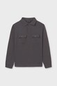 Mayoral longsleeve bawełniany dziecięcy 7103.7D.Junior.9BYA czarny AW25