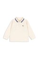 Παιδικά βαμβακερά μπλουζάκια πόλο Konges Sløjd FLORIAN LS POLO GOTS βαμβάκι μπεζ KS103811.9BYA