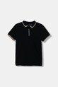 Emporio Armani polo dziecięce z elastanem granatowy EB000665.AF16641