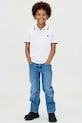 Chłopiec Calvin Klein Jeans polo dziecięce IB0IB02230.9BYA biały