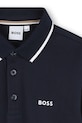 Chlapec Detská bavlnená polokošeľa BOSS J52330.102.108 tmavomodrá